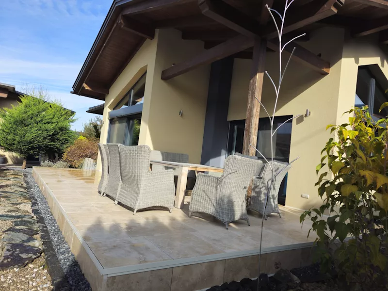 Travertin Platten für die Terrasse